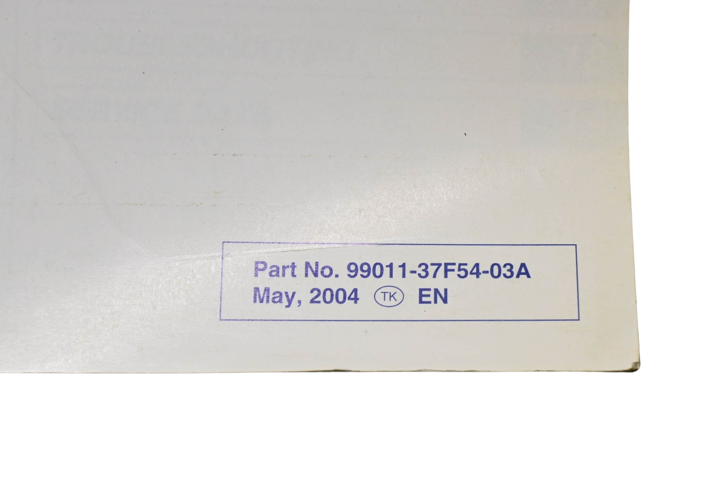 OEM Suzuki 99011-37F54-03A RM250 Owner's Service Manual 2004