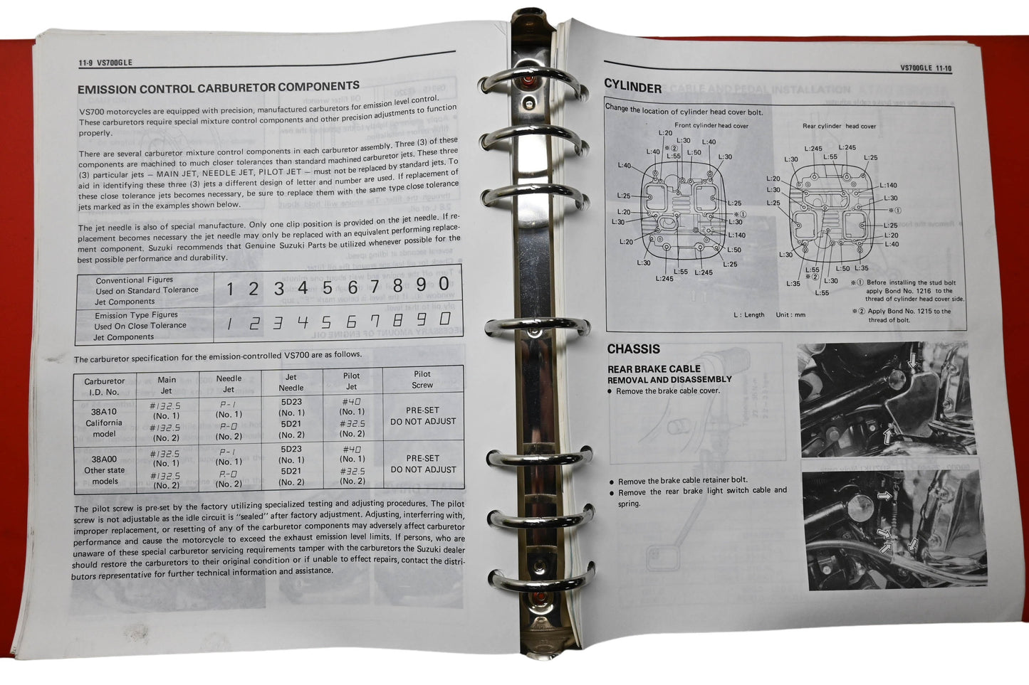 OEM Suzuki 99500-3820-03E VS 700GL 750GL 800GL Service Manual