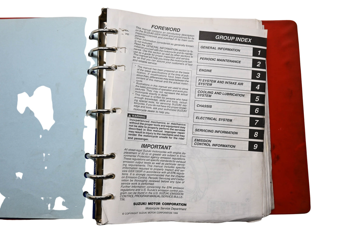 OEM Suzuki 99500-39180-03E GSX1300R Service Manual