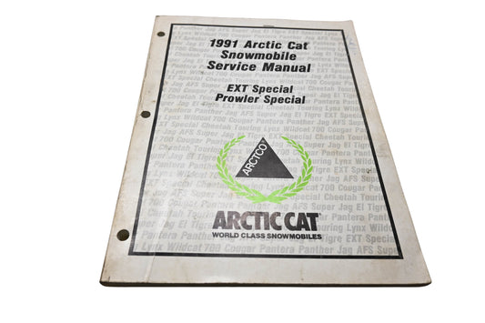 OEM Arctic Cat 2254-674 1991 Arctic Cat Snowmobile Service Manual EXT Special Prowler Special