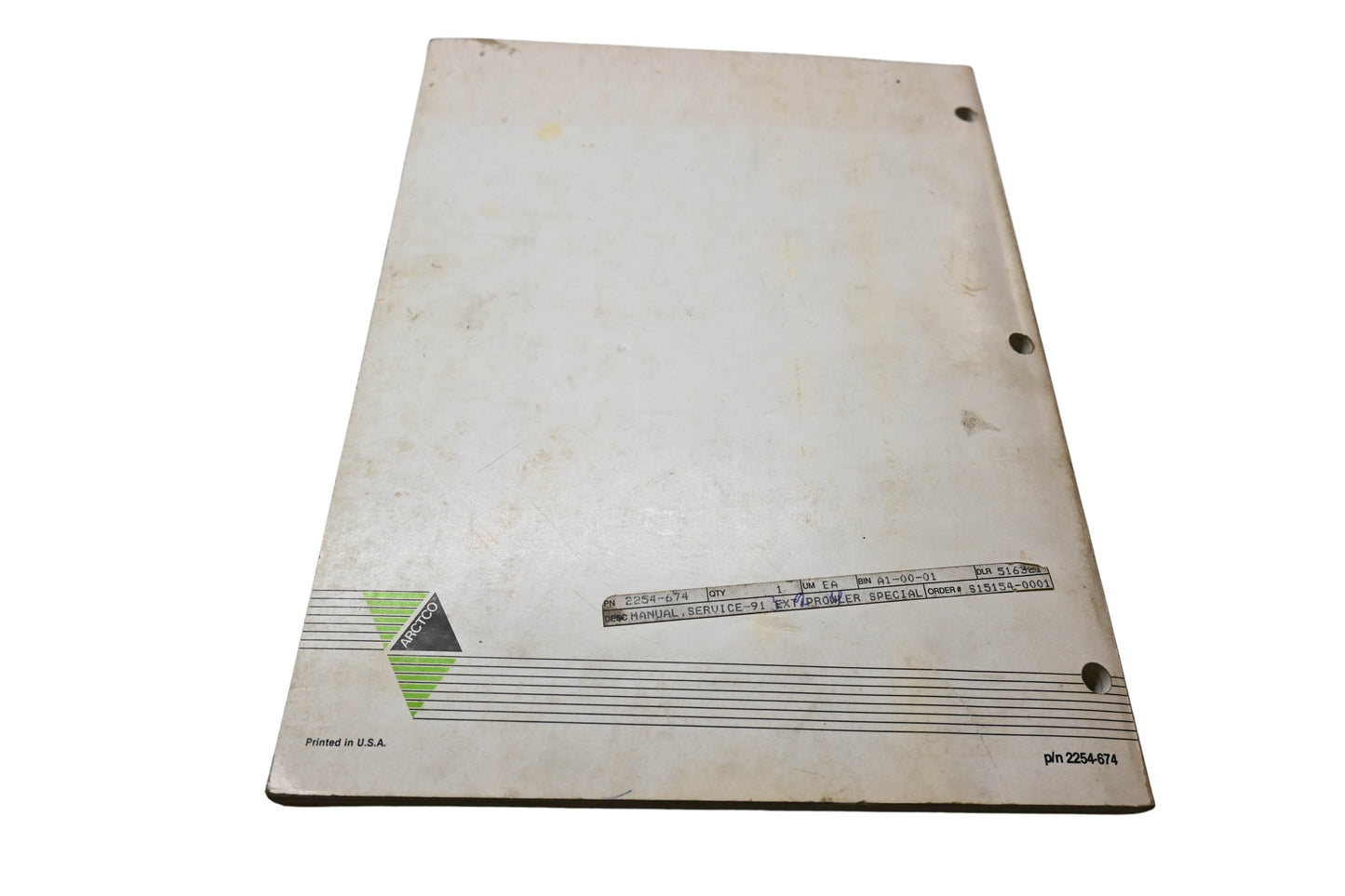 OEM Arctic Cat 2254-674 1991 Arctic Cat Snowmobile Service Manual EXT Special Prowler Special