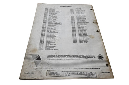 OEM Arctic Cat 2254-494 1989 Arctic Cat El Tigre EXT Illustrated Parts Manual