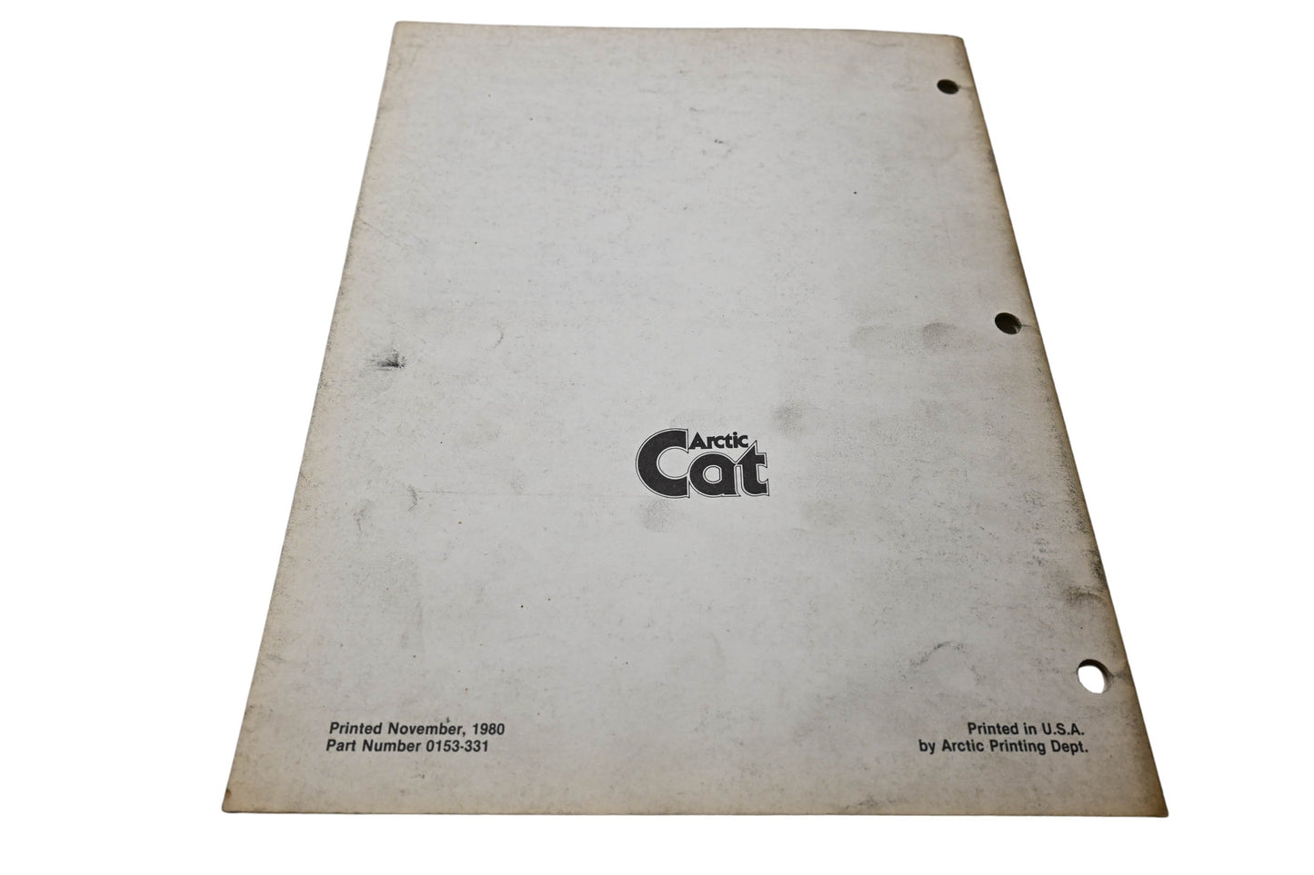 OEM Arctic Cat 0153-331 Arctic Cat Service Manual Supplement '80 El Tigre