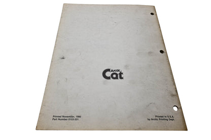 OEM Arctic Cat 0153-331 Arctic Cat Service Manual Supplement '80 El Tigre