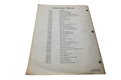 OEM Arctic Cat 0185-153 80 Jag Illustrated Parts Manual