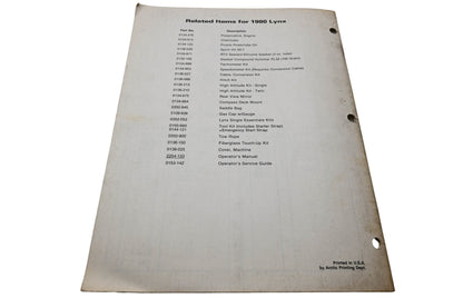 OEM Arctic Cat 0185-151 80 Lynx Illustrated Parts Manual