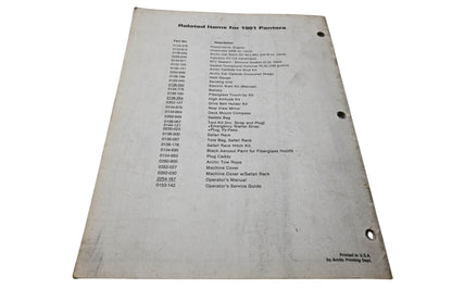 OEM Arctic Cat 0185-190 81 Pantera Illustrated Parts Manual