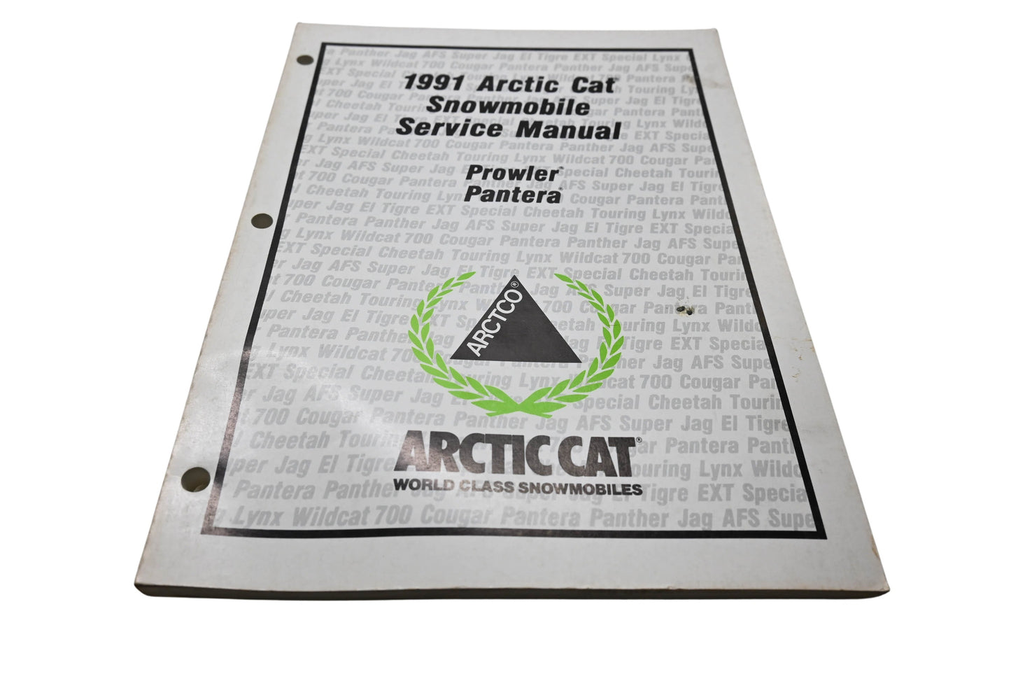 OEM Arctic Cat 2254-647 1991 Arctic Cat Snowmobile Service Manual Prowler Pantera