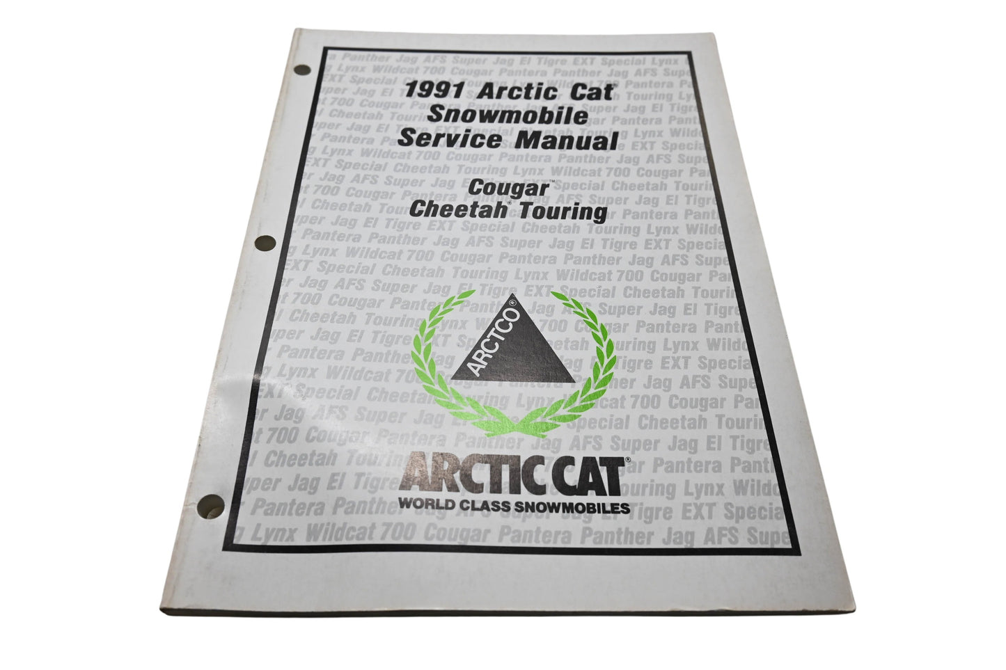 OEM Arctic Cat 2254-645 1991 Arctic Cat Snowmobile Service Manual Cougar Cheetah Touring