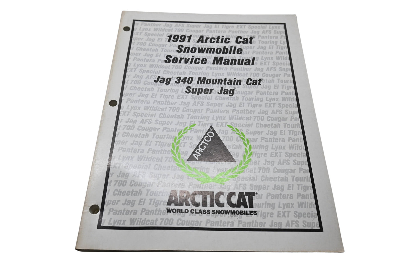 OEM Arctic Cat 2254-643 1991 Arctic Cat Snowmobile Service Manual Jag 340 Mountain Cat Super Jag