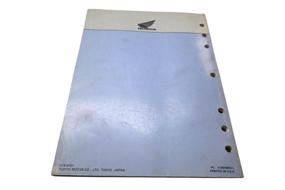 OEM Honda 61KAF01 Service Manual 89-90 CB400F CB-1