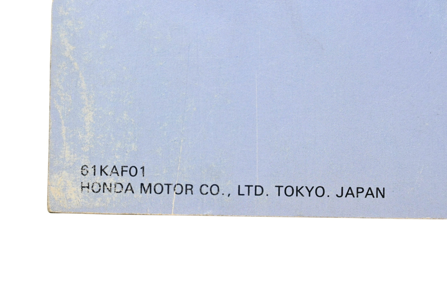 OEM Honda 61KAF01 Service Manual 89-90 CB400F CB-1