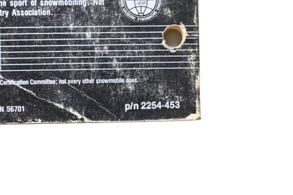 OEM Arctic Cat 2254-453 1988 Arctic Cat Service Manual El Tigre Pantera Cougar Cheetah