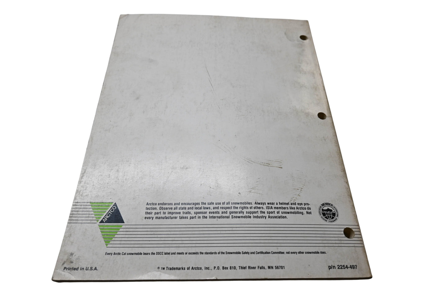 OEM Arctic Cat 2254-497 1989 Arctic Cat Pantera El Tigre Service Manual