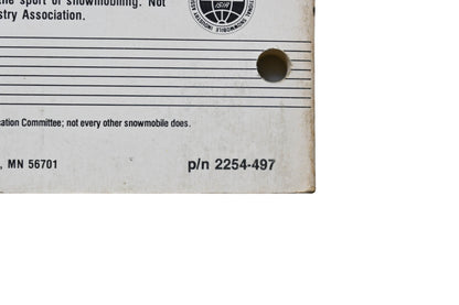 OEM Arctic Cat 2254-497 1989 Arctic Cat Pantera El Tigre Service Manual