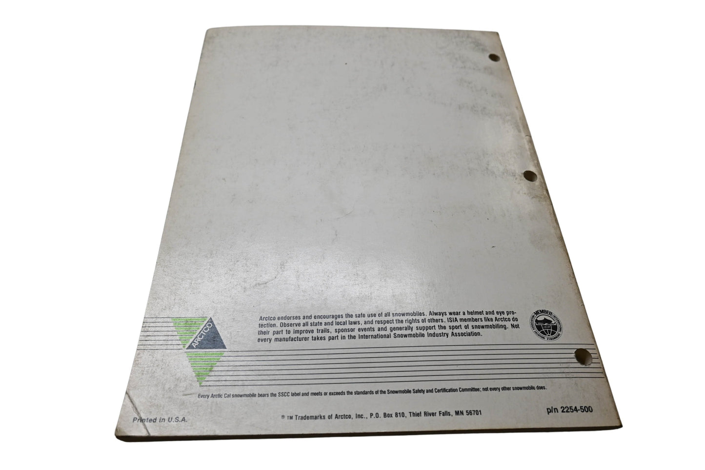 OEM Arctic Cat 2254-500 1989 Arctic Cat Jag AFS Service Manual