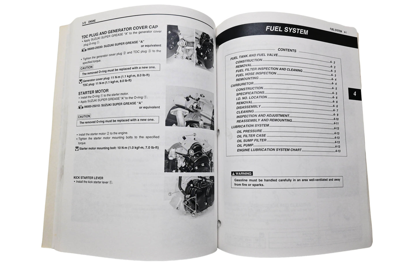 OEM Suzuki 99500-40030-03E DR-Z70 Service Manual