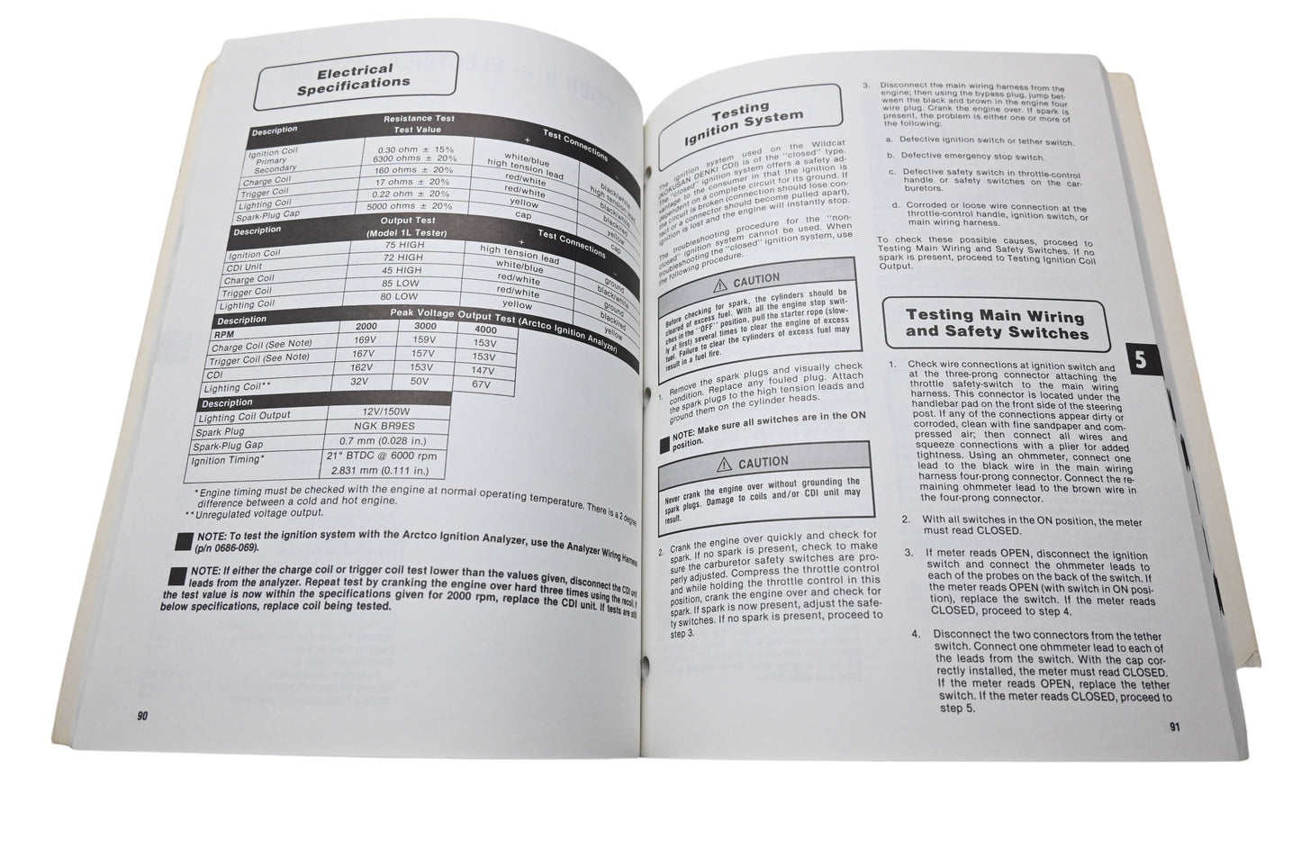 OEM Arctic Cat 2254-830 1993 Arctic Cat Snowmobile Service Manual Wildcat 700