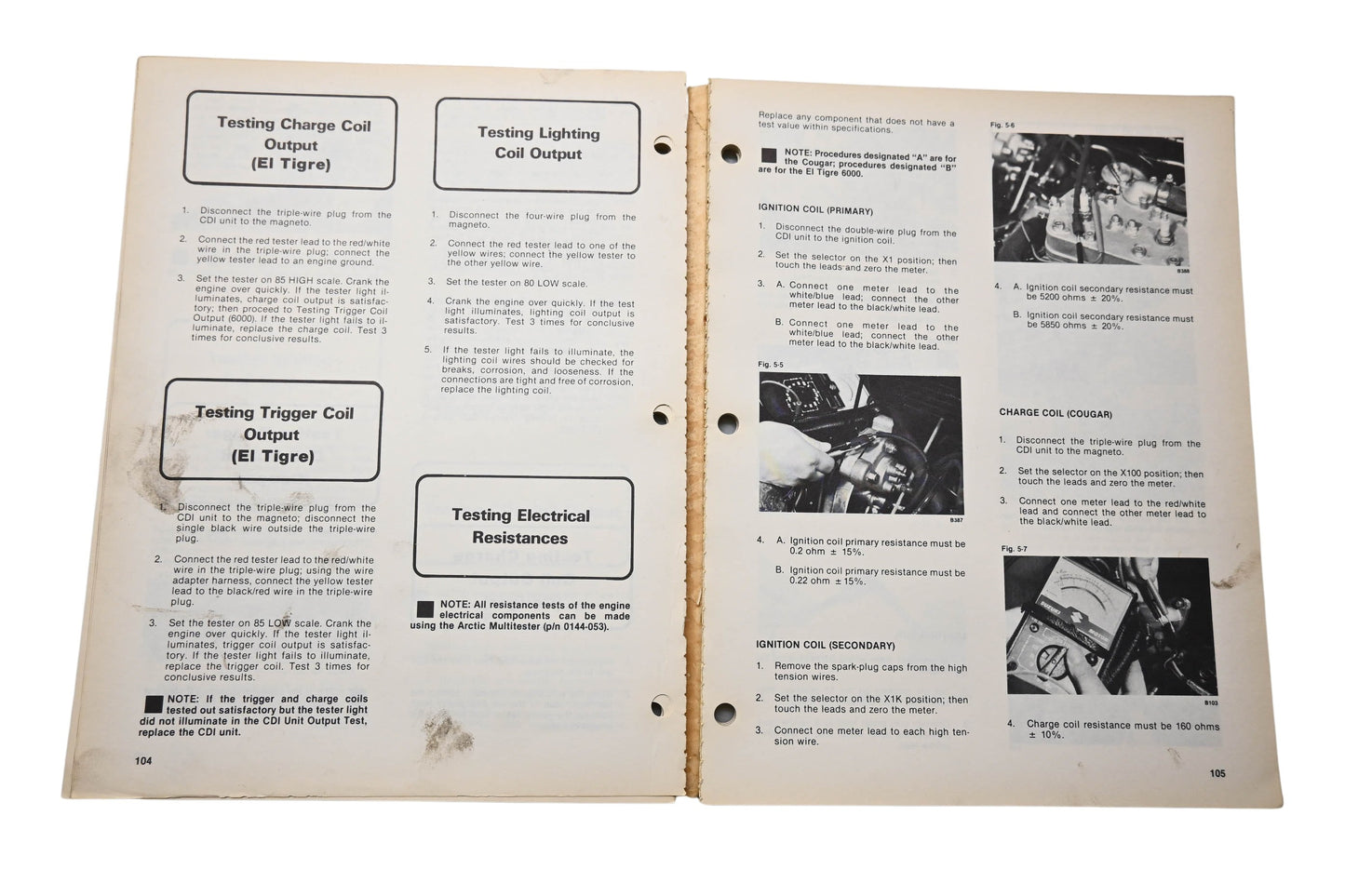OEM Arctic Cat 2254-311 1985 Cougar AFS & El Tigre AFS Service Manual