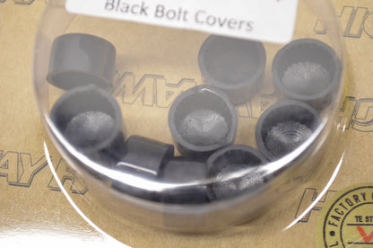 New Highway Hawk Black M6 Hex Head Bolt Cover 10mm 10Pk