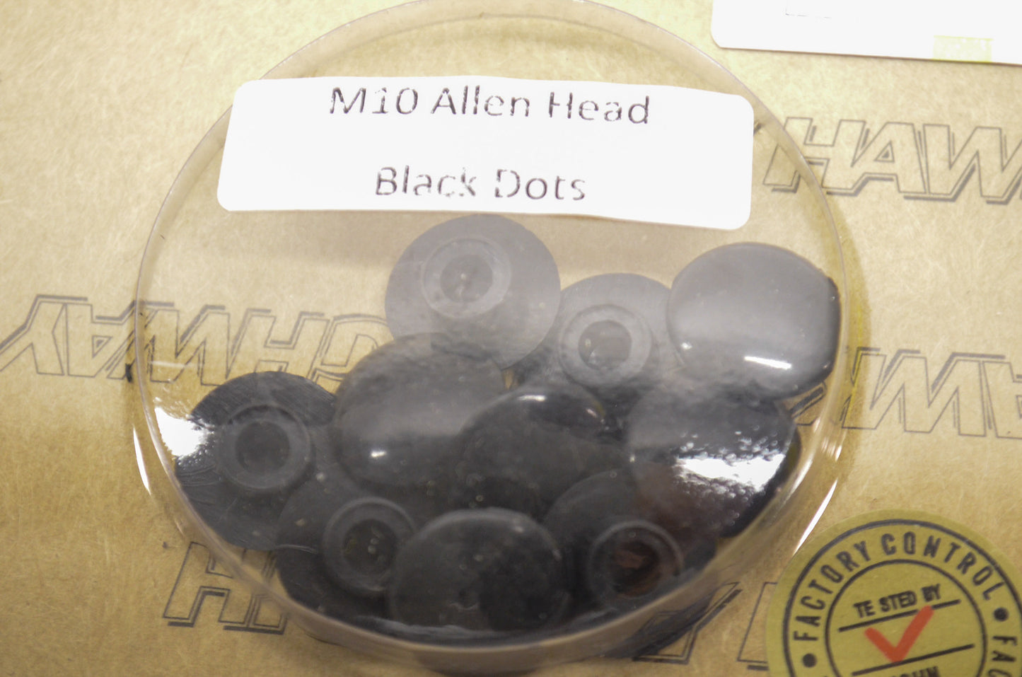 New Highway Hawk Black M10 Allen Head Dot Covers 10Pk