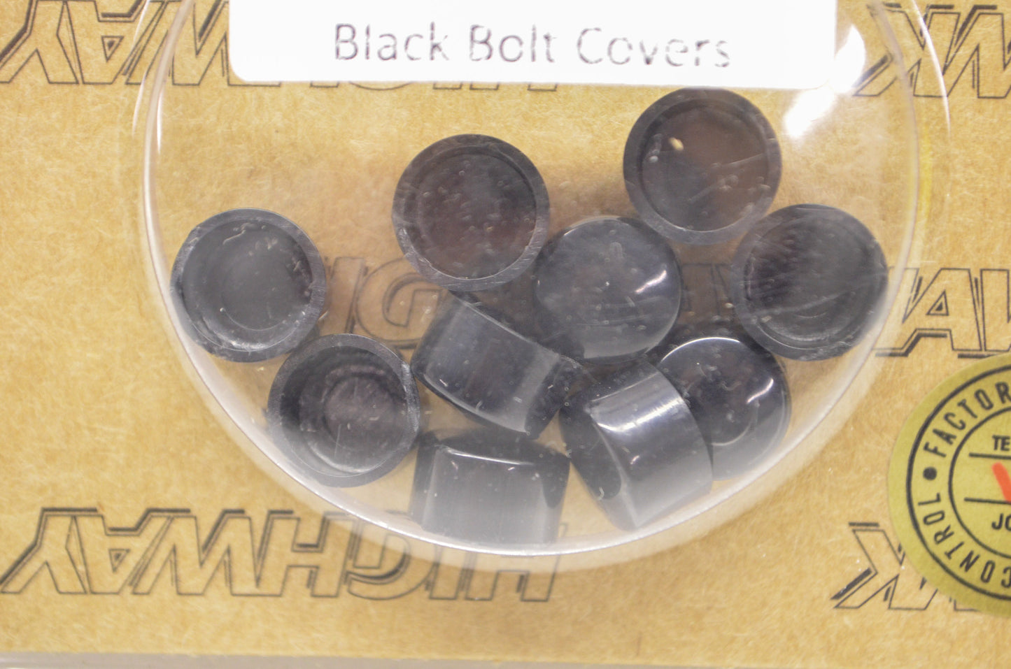 New Highway Hawk Black M6 Allen Head Bolt Covers 10Pk