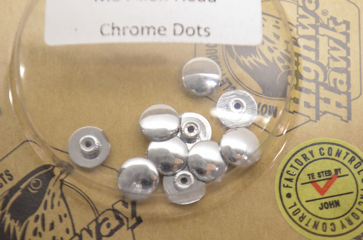New Highway Hawk Chrome M5 Allen Head Dot Covers 10Pk