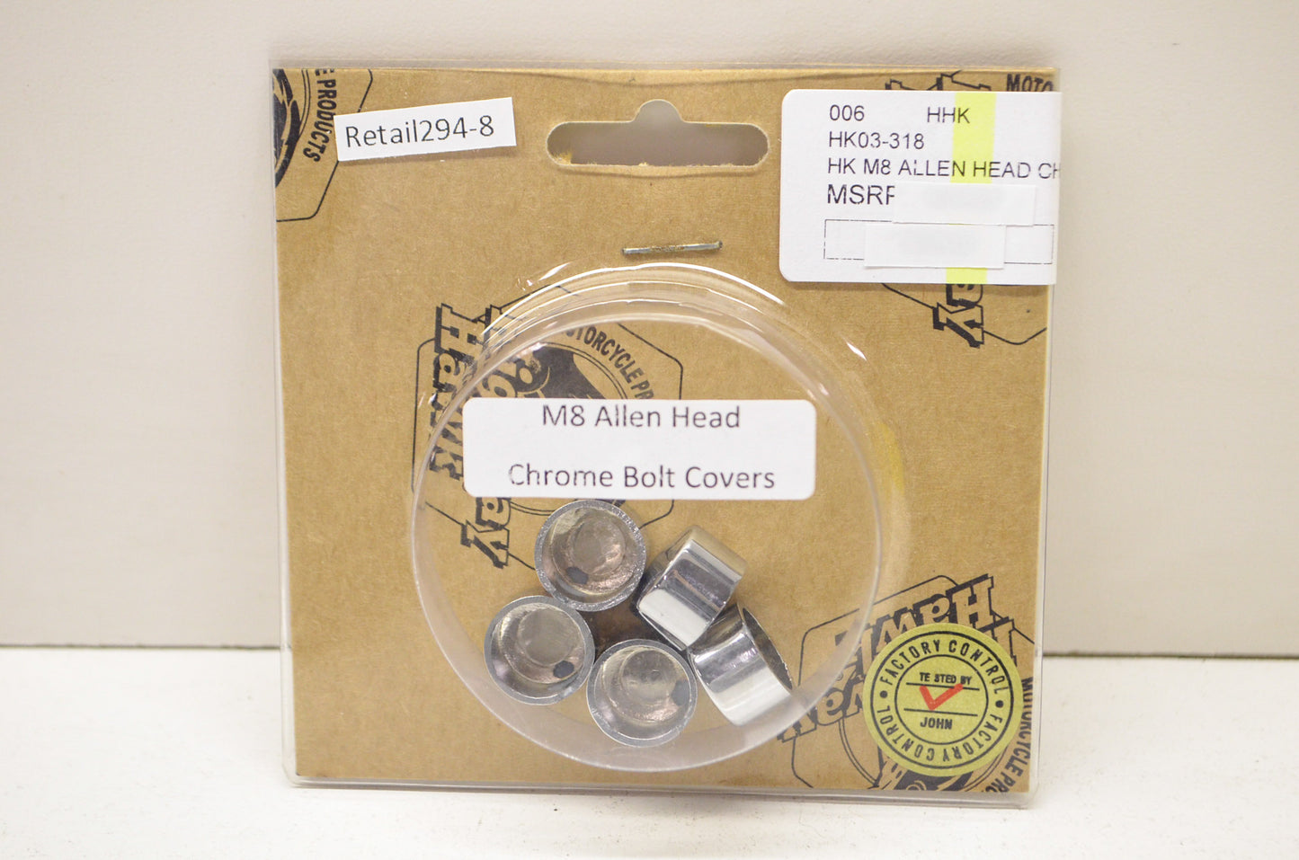 New Highway Hawk Chrome M8 Allen Head Bolt Covers 5Pk