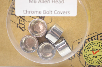 New Highway Hawk Chrome M8 Allen Head Bolt Covers 5Pk