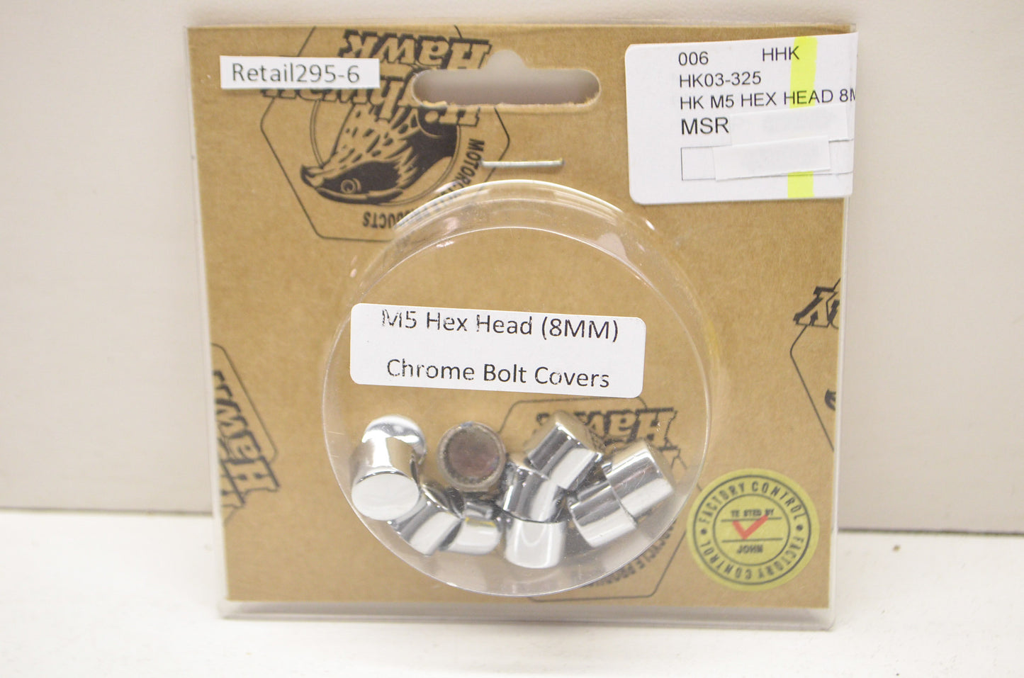 New Highway Hawk Chrome M5 Hex Head Bolt Covers 10Pk 8mm