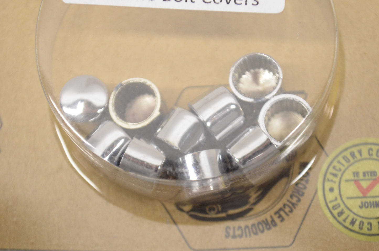New Highway Hawk Chrome M5 Hex Head Bolt Covers 10Pk 8mm