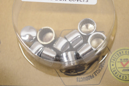New Highway Hawk Chrome M5 Hex Head Bolt Covers 10Pk 8mm