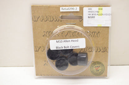 New Highway Hawk Black M10 Allen Head Bolt Covers 5Pk