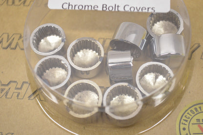 New Highway Hawk Chrome M6 Hex Head Bolt Covers 10Pk 10mm