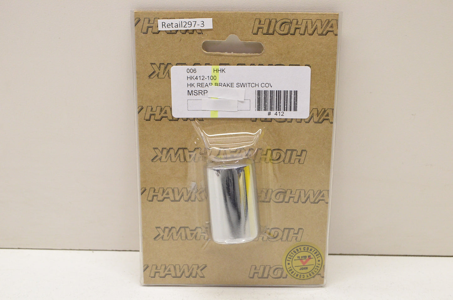New Highway Hawk Chrome Rear Brake Switch Cover