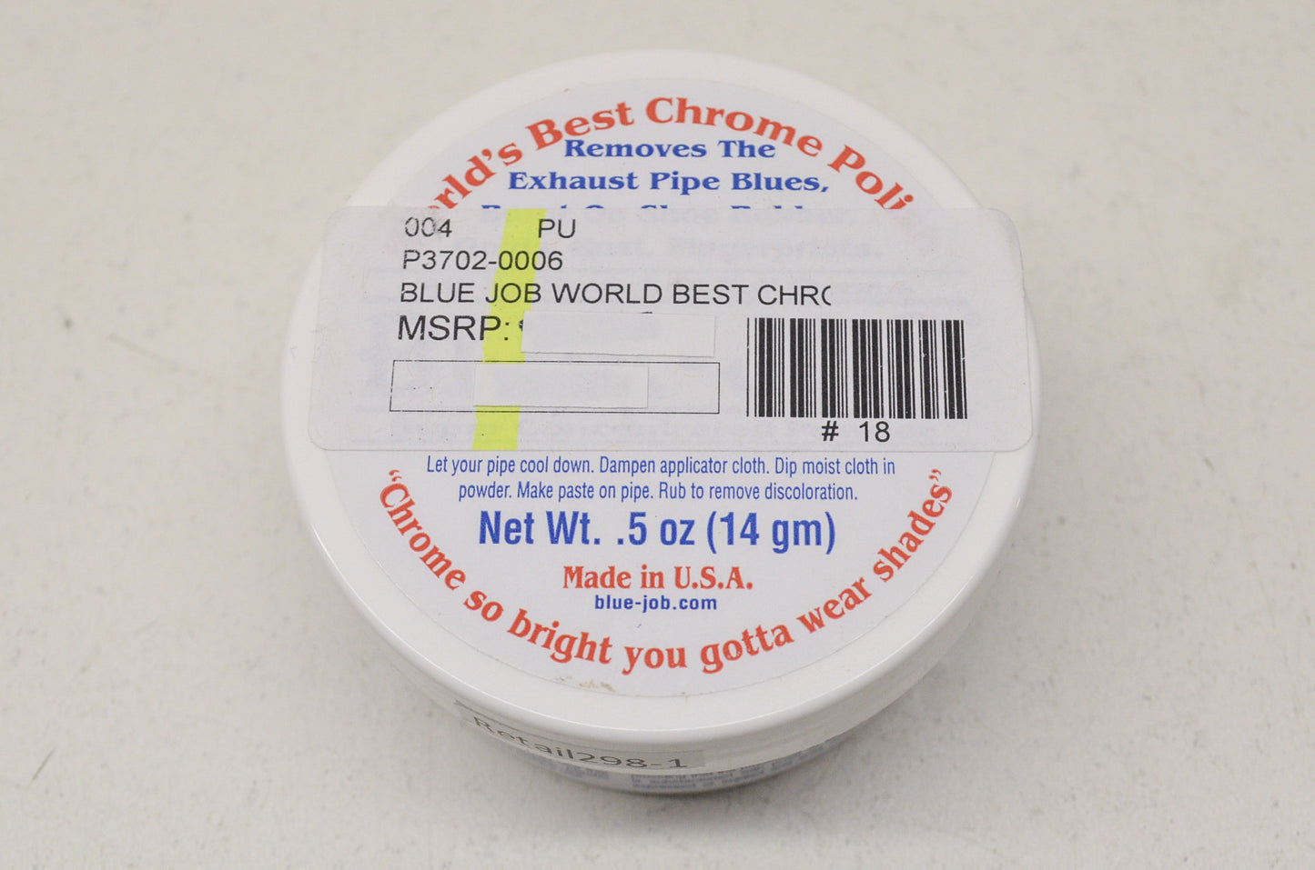 New Blue Job Worlds Best Chrome Polish .5oz