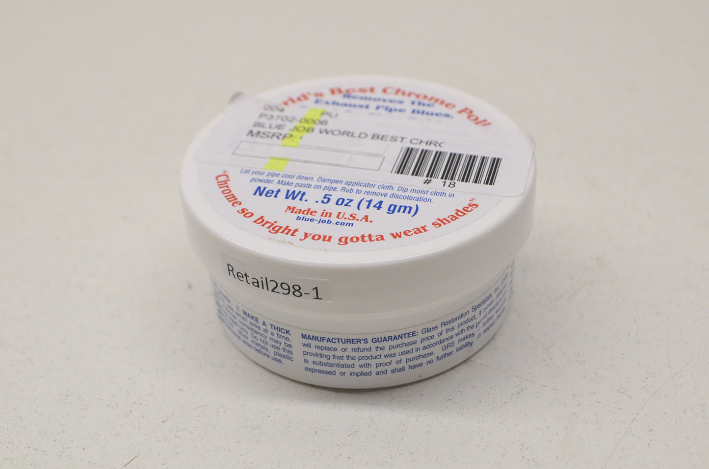 New Blue Job Worlds Best Chrome Polish .5oz