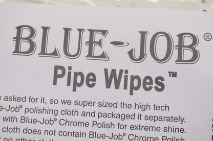 New Blue Job Worlds Best Chrome Polish No Scratch Pipe Wipes Cloth 9.5x4.5in