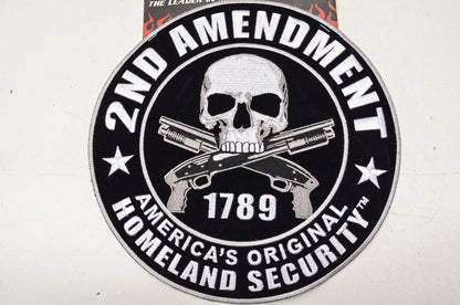 New Hot Leathers 2nd Amendment 1789 Homeland Security 9in Patch