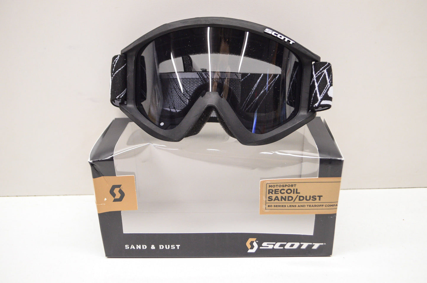 New Scott Recoil Sand Dust Goggles Black W/ Grey Lens