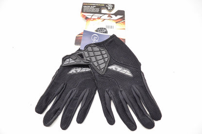 New Fly Racing Black Mesh Coolpro Gloves Men's L Sz 10