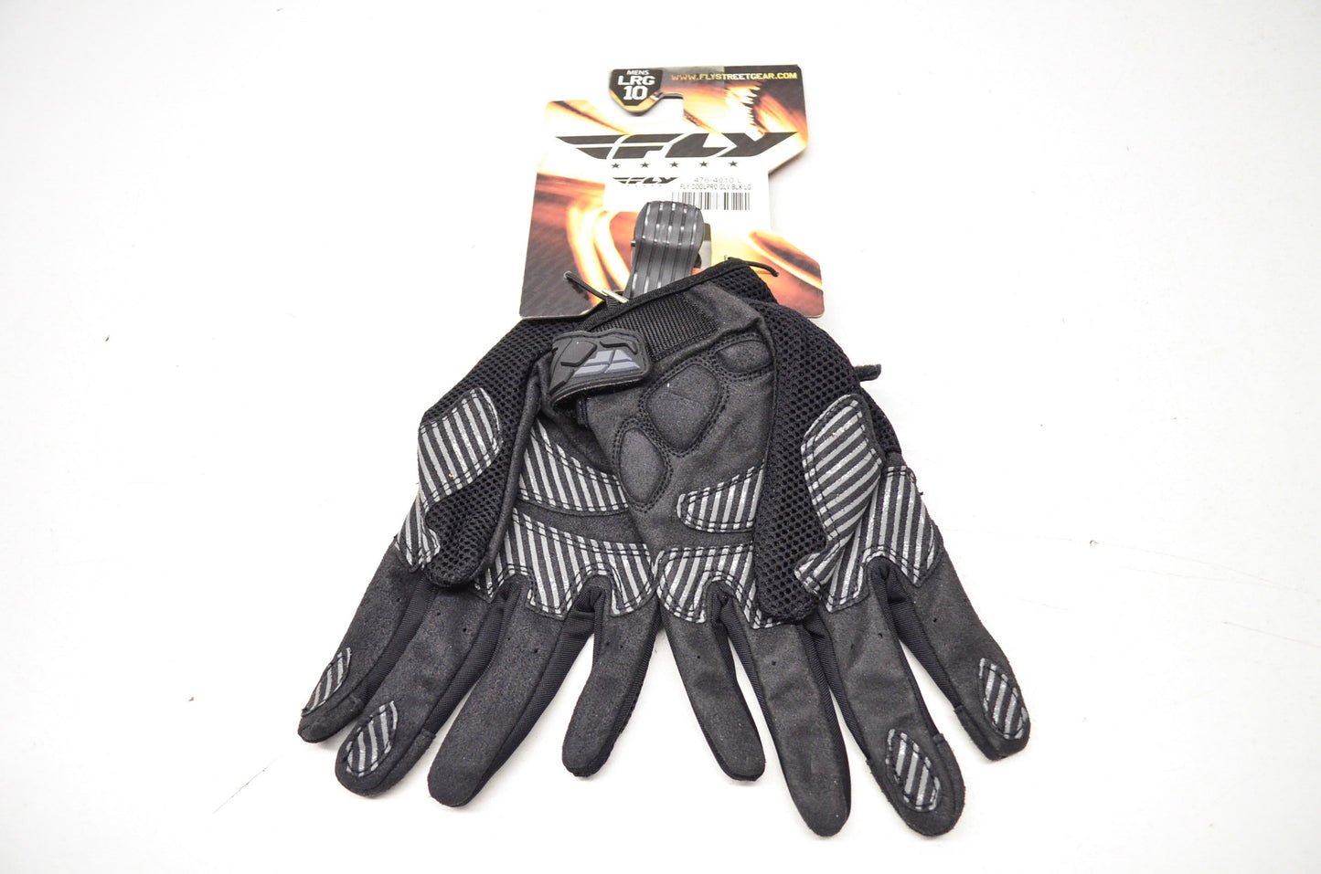 New Fly Racing Black Mesh Coolpro Gloves Men's L Sz 10
