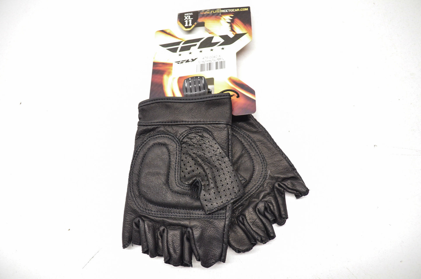 New Fly Racing Half N Half Perforated Fingerless Gloves Men's XL Sz 11