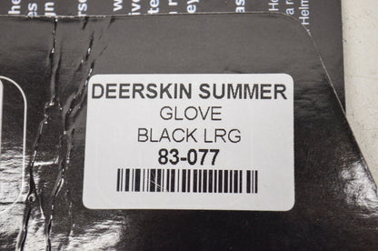 New Tourmaster Black Deerskin Summer Gloves Large