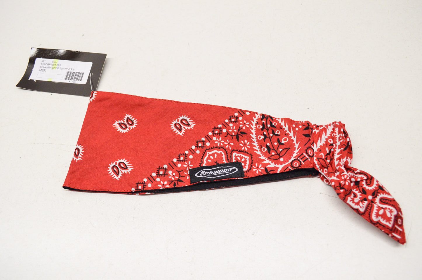 Schampa DRPT001-225 Drop Top Headband Red Paisley NOS