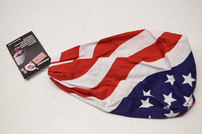 New Schampa Light Rider Doo Z Elastic Headband American Flag