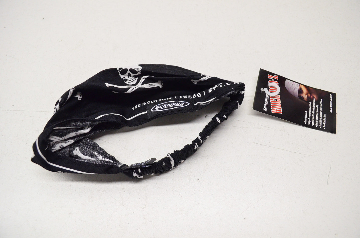 New Schampa Light Rider Doo Z Elastic Headband Skulls