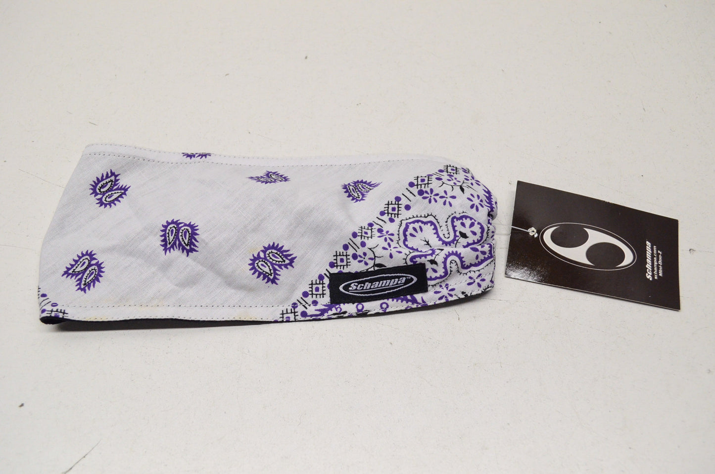 Mini Doo Z Elastic Headband White Purple Paisley NOS