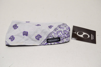 Mini Doo Z Elastic Headband White Purple Paisley NOS
