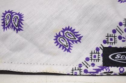 Mini Doo Z Elastic Headband White Purple Paisley NOS